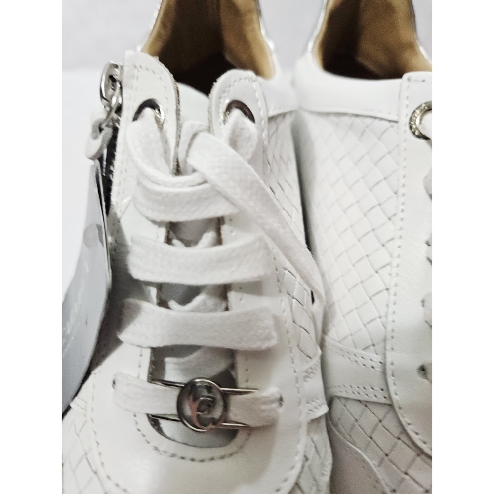 Carmela Women's Casual Wedge Leather Sneakers, Size Euro 40 White - Picture 7 of 16